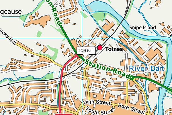 TQ9 5JL map - OS VectorMap District (Ordnance Survey)