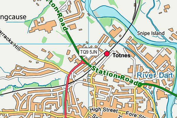 TQ9 5JN map - OS VectorMap District (Ordnance Survey) TQ9 5JN map - OS VectorMap District (Ordnance Survey)