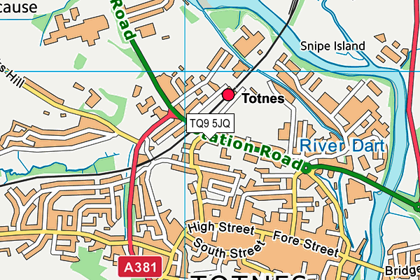TQ9 5JQ map - OS VectorMap District (Ordnance Survey) TQ9 5JQ map - OS VectorMap District (Ordnance Survey)