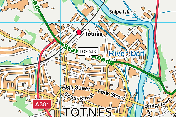 TQ9 5JR map - OS VectorMap District (Ordnance Survey) TQ9 5JR map - OS VectorMap District (Ordnance Survey)