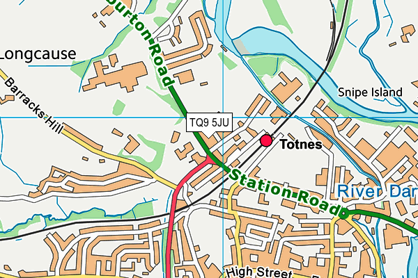 TQ9 5JU map - OS VectorMap District (Ordnance Survey)