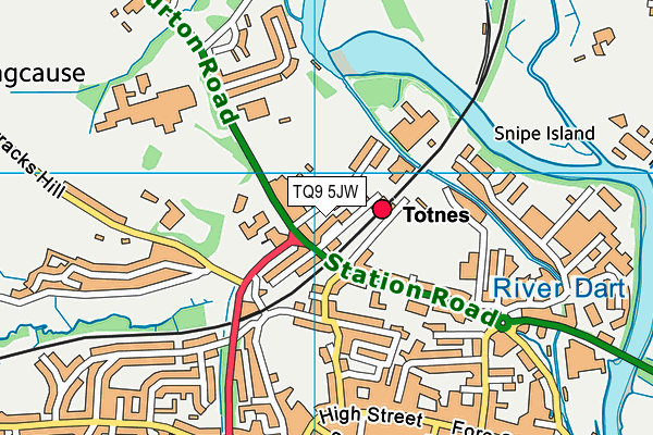 TQ9 5JW map - OS VectorMap District (Ordnance Survey) TQ9 5JW map - OS VectorMap District (Ordnance Survey)