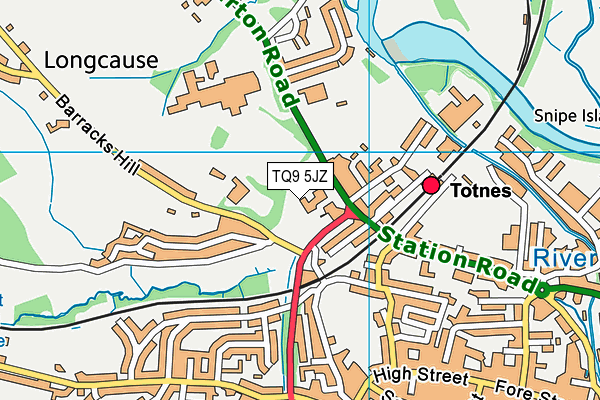 TQ9 5JZ map - OS VectorMap District (Ordnance Survey) TQ9 5JZ map - OS VectorMap District (Ordnance Survey)