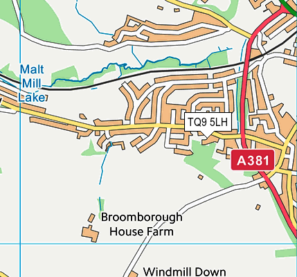 TQ9 5LH map - OS VectorMap District (Ordnance Survey)