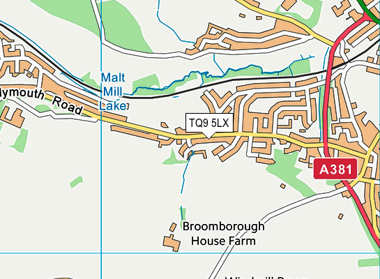 TQ9 5LX map - OS VectorMap District (Ordnance Survey) TQ9 5LX map - OS VectorMap District (Ordnance Survey)