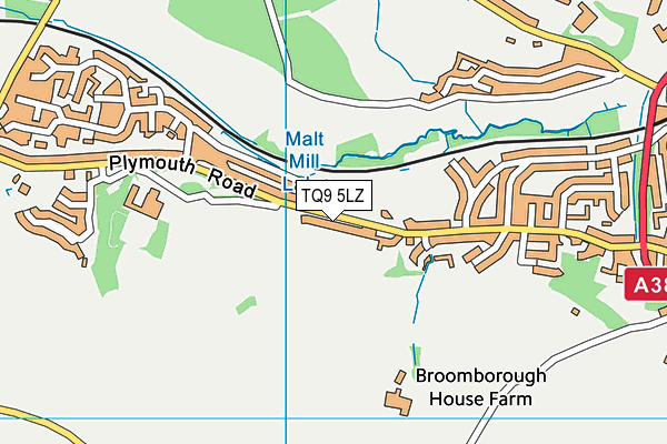 TQ9 5LZ map - OS VectorMap District (Ordnance Survey) TQ9 5LZ map - OS VectorMap District (Ordnance Survey)