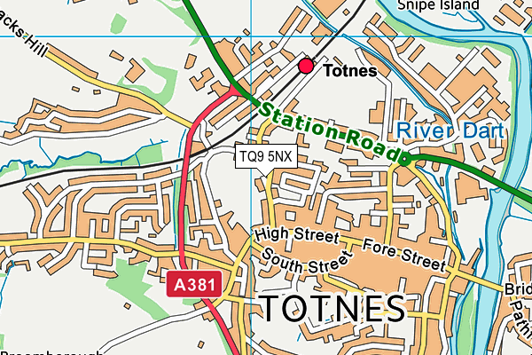 TQ9 5NX map - OS VectorMap District (Ordnance Survey) TQ9 5NX map - OS VectorMap District (Ordnance Survey)