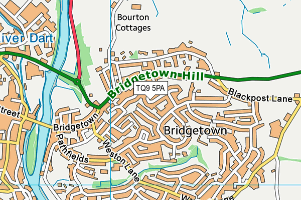 TQ9 5PA map - OS VectorMap District (Ordnance Survey) TQ9 5PA map - OS VectorMap District (Ordnance Survey)