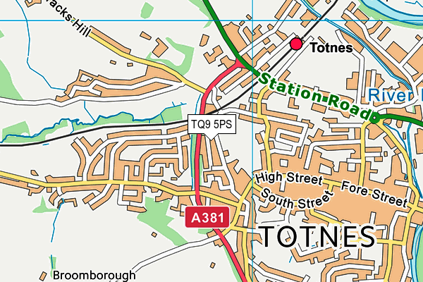 TQ9 5PS map - OS VectorMap District (Ordnance Survey) TQ9 5PS map - OS VectorMap District (Ordnance Survey)