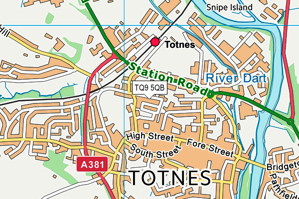 TQ9 5QB map - OS VectorMap District (Ordnance Survey) TQ9 5QB map - OS VectorMap District (Ordnance Survey)