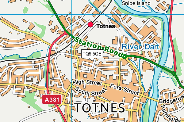 TQ9 5QE map - OS VectorMap District (Ordnance Survey) TQ9 5QE map - OS VectorMap District (Ordnance Survey)