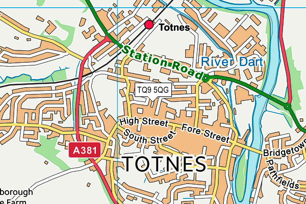 TQ9 5QG map - OS VectorMap District (Ordnance Survey) TQ9 5QG map - OS VectorMap District (Ordnance Survey)