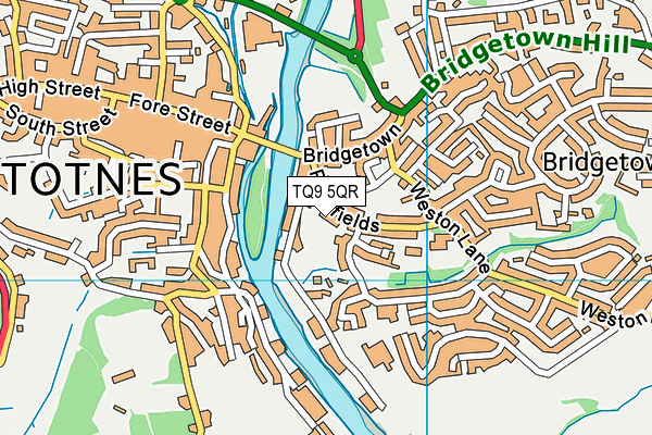 TQ9 5QR map - OS VectorMap District (Ordnance Survey) TQ9 5QR map - OS VectorMap District (Ordnance Survey)
