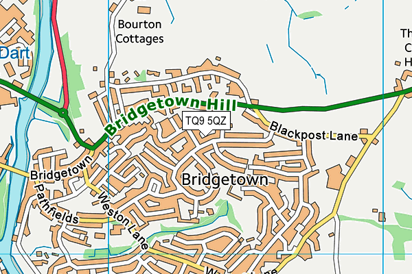 TQ9 5QZ map - OS VectorMap District (Ordnance Survey)