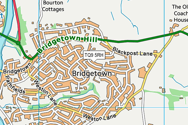 TQ9 5RH map - OS VectorMap District (Ordnance Survey)