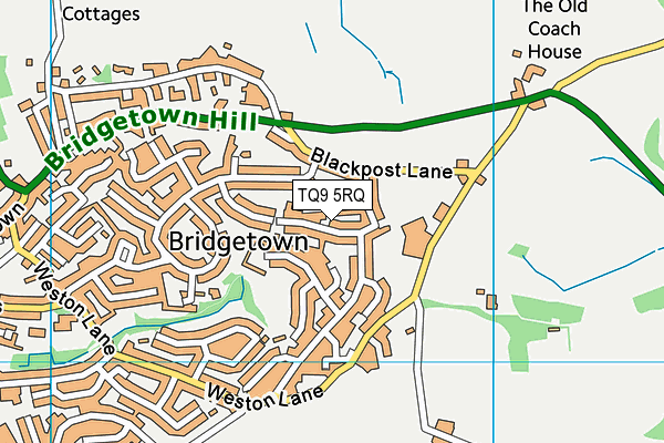 TQ9 5RQ map - OS VectorMap District (Ordnance Survey) TQ9 5RQ map - OS VectorMap District (Ordnance Survey)