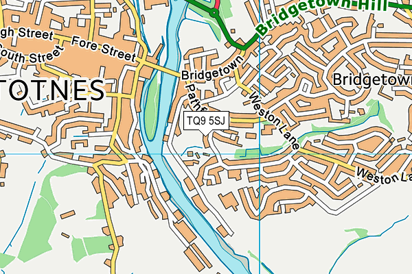 TQ9 5SJ map - OS VectorMap District (Ordnance Survey)