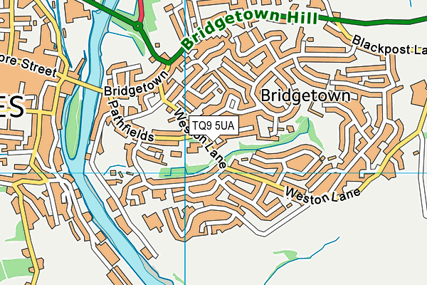 TQ9 5UA map - OS VectorMap District (Ordnance Survey) TQ9 5UA map - OS VectorMap District (Ordnance Survey)