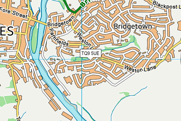 TQ9 5UE map - OS VectorMap District (Ordnance Survey) TQ9 5UE map - OS VectorMap District (Ordnance Survey)