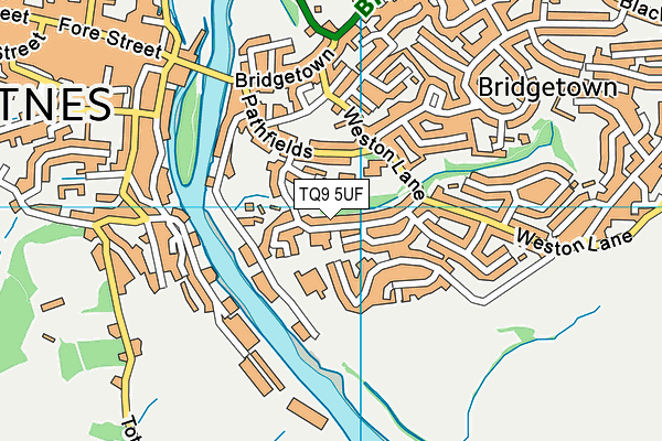 TQ9 5UF map - OS VectorMap District (Ordnance Survey) TQ9 5UF map - OS VectorMap District (Ordnance Survey)