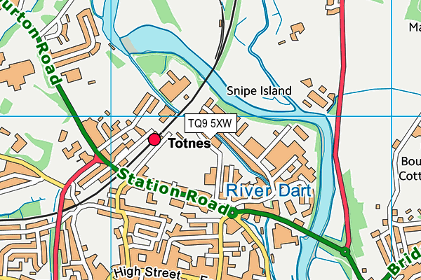 TQ9 5XW map - OS VectorMap District (Ordnance Survey) TQ9 5XW map - OS VectorMap District (Ordnance Survey)
