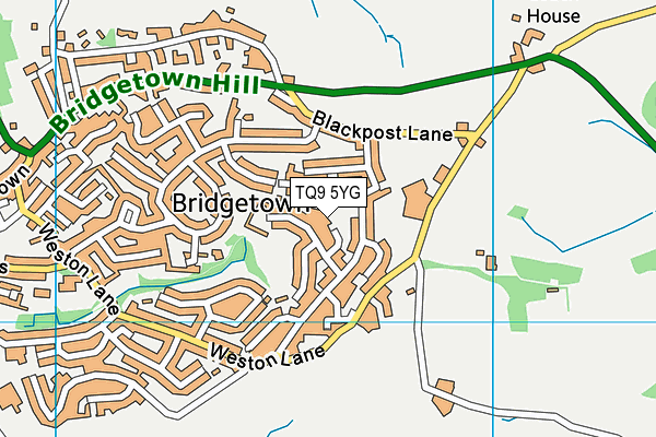 TQ9 5YG map - OS VectorMap District (Ordnance Survey) TQ9 5YG map - OS VectorMap District (Ordnance Survey)