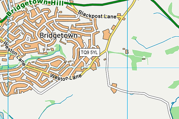 TQ9 5YL map - OS VectorMap District (Ordnance Survey)