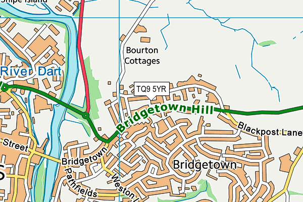TQ9 5YR map - OS VectorMap District (Ordnance Survey) TQ9 5YR map - OS VectorMap District (Ordnance Survey)