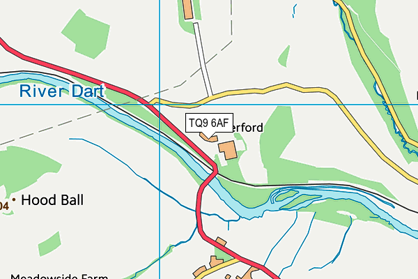 TQ9 6AF map - OS VectorMap District (Ordnance Survey)