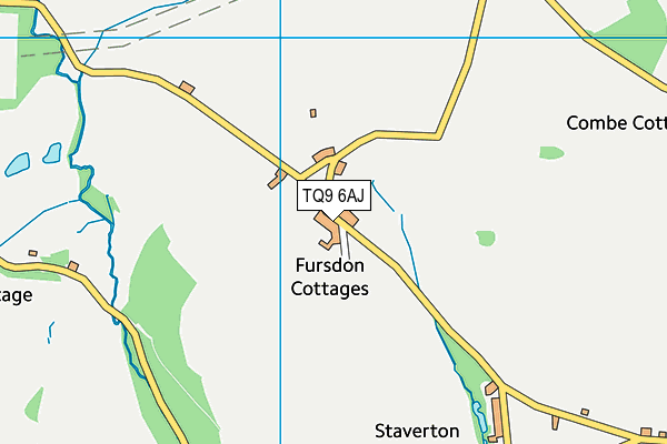 TQ9 6AJ map - OS VectorMap District (Ordnance Survey)