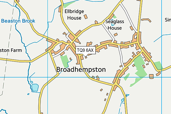 TQ9 6AX map - OS VectorMap District (Ordnance Survey) TQ9 6AX map - OS VectorMap District (Ordnance Survey)