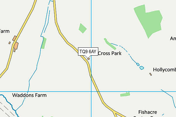 TQ9 6AY map - OS VectorMap District (Ordnance Survey) TQ9 6AY map - OS VectorMap District (Ordnance Survey)