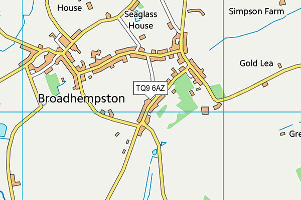 TQ9 6AZ map - OS VectorMap District (Ordnance Survey) TQ9 6AZ map - OS VectorMap District (Ordnance Survey)