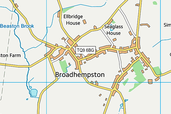 TQ9 6BG map - OS VectorMap District (Ordnance Survey)