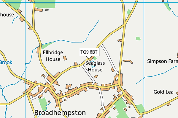 TQ9 6BT map - OS VectorMap District (Ordnance Survey)