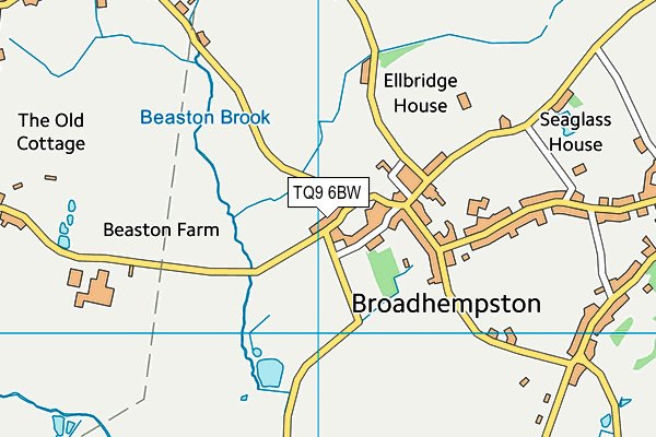 TQ9 6BW map - OS VectorMap District (Ordnance Survey) TQ9 6BW map - OS VectorMap District (Ordnance Survey)