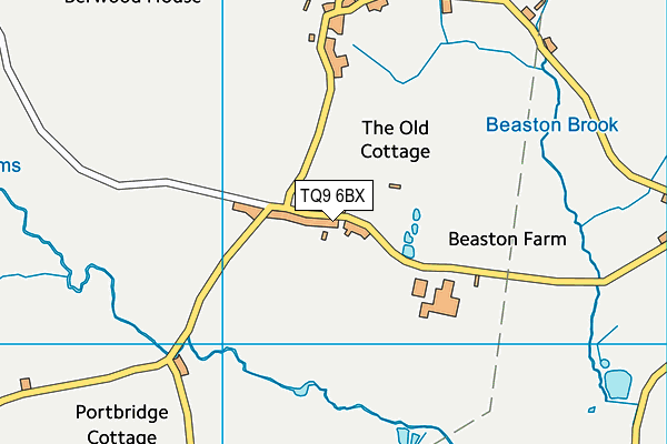 TQ9 6BX map - OS VectorMap District (Ordnance Survey) TQ9 6BX map - OS VectorMap District (Ordnance Survey)