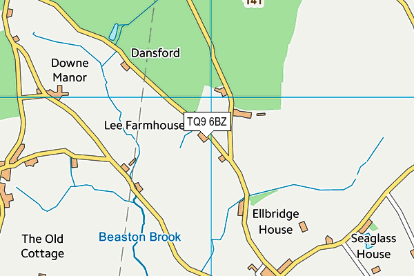 TQ9 6BZ map - OS VectorMap District (Ordnance Survey)