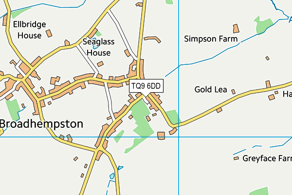 TQ9 6DD map - OS VectorMap District (Ordnance Survey) TQ9 6DD map - OS VectorMap District (Ordnance Survey)