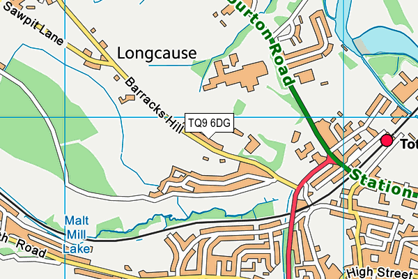 TQ9 6DG map - OS VectorMap District (Ordnance Survey) TQ9 6DG map - OS VectorMap District (Ordnance Survey)