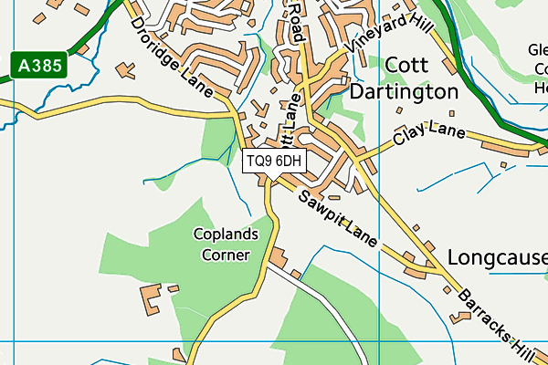 TQ9 6DH map - OS VectorMap District (Ordnance Survey) TQ9 6DH map - OS VectorMap District (Ordnance Survey)