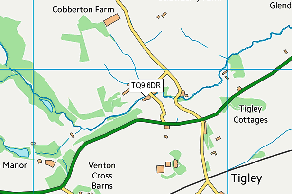 TQ9 6DR map - OS VectorMap District (Ordnance Survey) TQ9 6DR map - OS VectorMap District (Ordnance Survey)