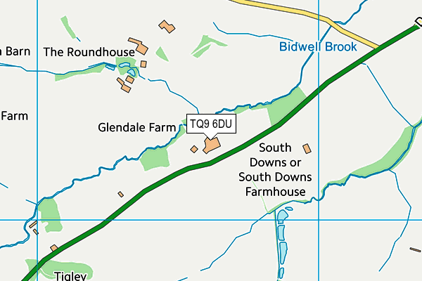 TQ9 6DU map - OS VectorMap District (Ordnance Survey)