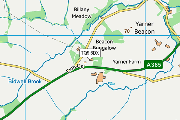TQ9 6DX map - OS VectorMap District (Ordnance Survey) TQ9 6DX map - OS VectorMap District (Ordnance Survey)