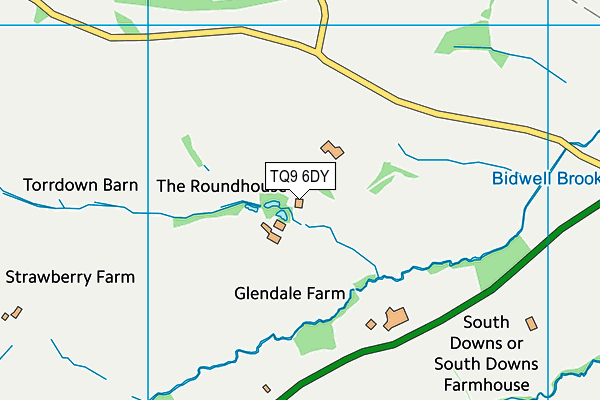 TQ9 6DY map - OS VectorMap District (Ordnance Survey) TQ9 6DY map - OS VectorMap District (Ordnance Survey)