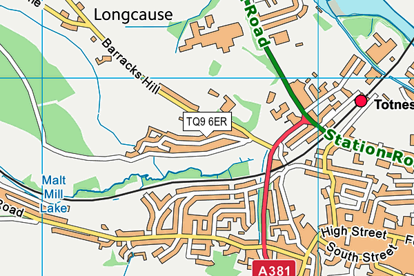 TQ9 6ER map - OS VectorMap District (Ordnance Survey)