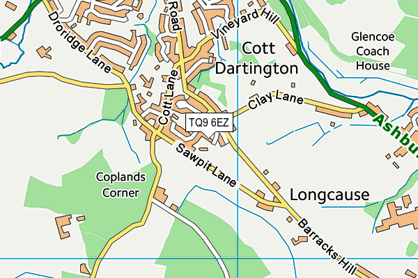 TQ9 6EZ map - OS VectorMap District (Ordnance Survey) TQ9 6EZ map - OS VectorMap District (Ordnance Survey)