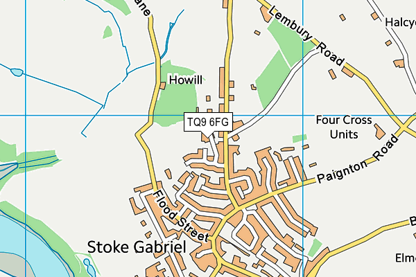 TQ9 6FG map - OS VectorMap District (Ordnance Survey)