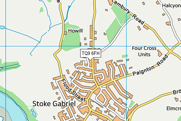 TQ9 6FH map - OS VectorMap District (Ordnance Survey) TQ9 6FH map - OS VectorMap District (Ordnance Survey)