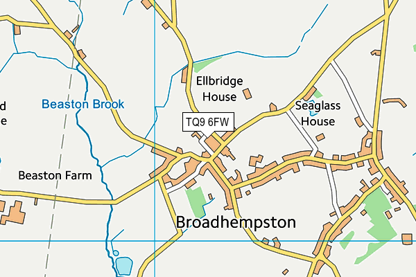 TQ9 6FW map - OS VectorMap District (Ordnance Survey) TQ9 6FW map - OS VectorMap District (Ordnance Survey)